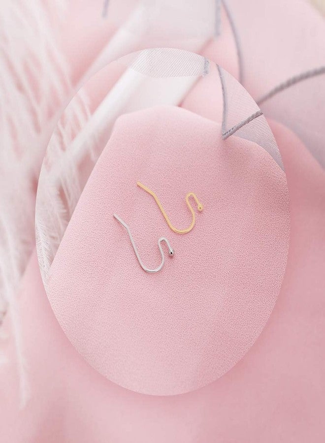 Dhruv Crafts خطافات أقراط فرنسية من دروف كرافتس، مزينة بكرات منقطة، متوفرة بأربعة ألوان مع أغطية خلفية شفافة لصنع المجوهرات بنفسك | 200 قطعة | | فضي وذهبي | - Image 4